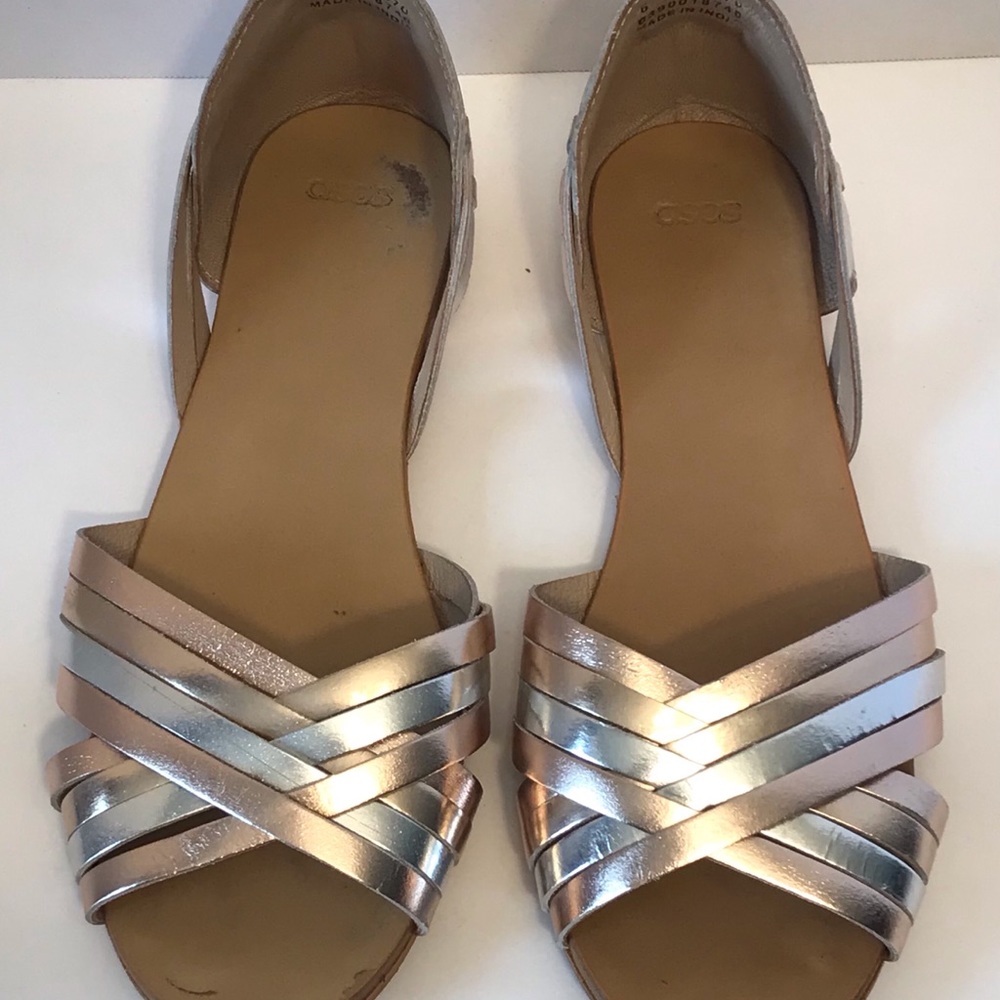 ASOS flats , shoes shiny size USA 8 UK 6 - Picture 3 of 10